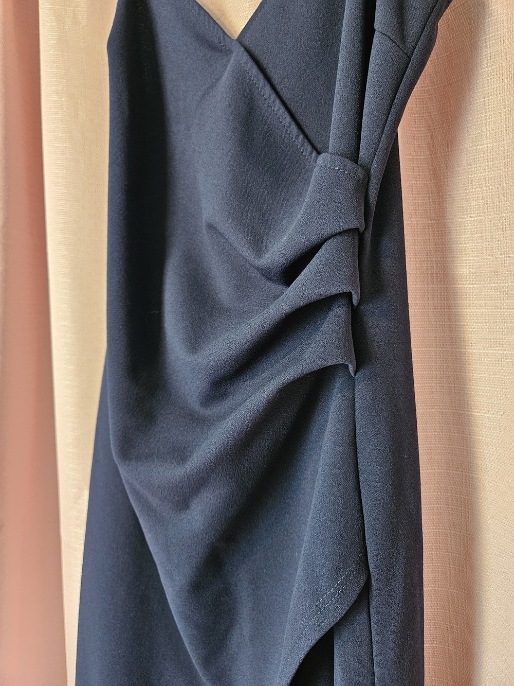 Lulu's Sweetest Admirer Navy Blue Ruched Surplice Maxi Slip Dress - Picture 4 of 13
